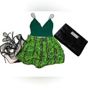 Ankara balloon mini skirt